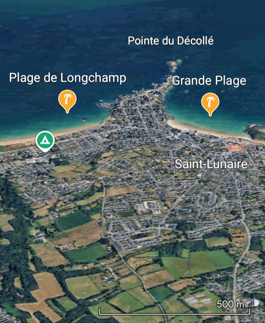 Saint-Lunaire vu du ciel — Plage de Longchamp et Grande Plage